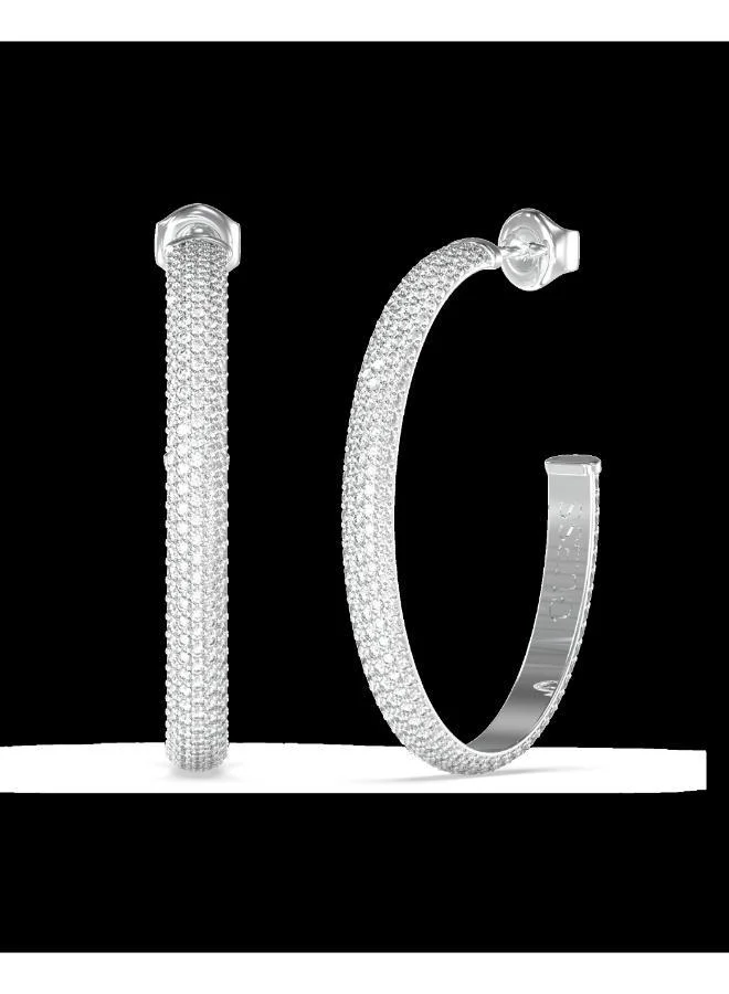 جس Essenza Pave Hoop Earrings